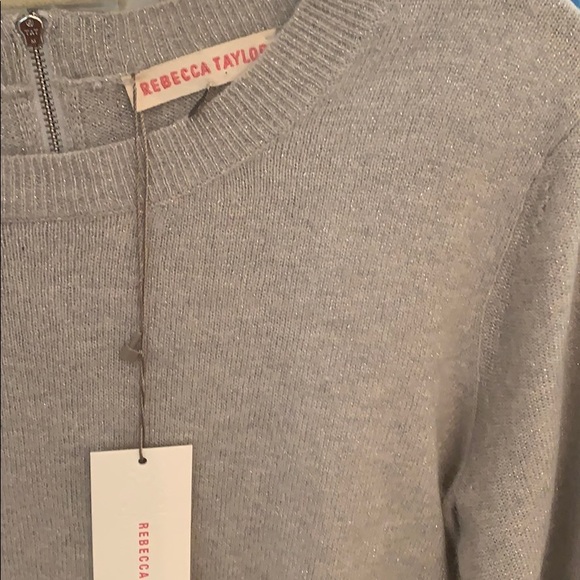 Rebecca Taylor sweater light grey & faint sparkle - Picture 2 of 4